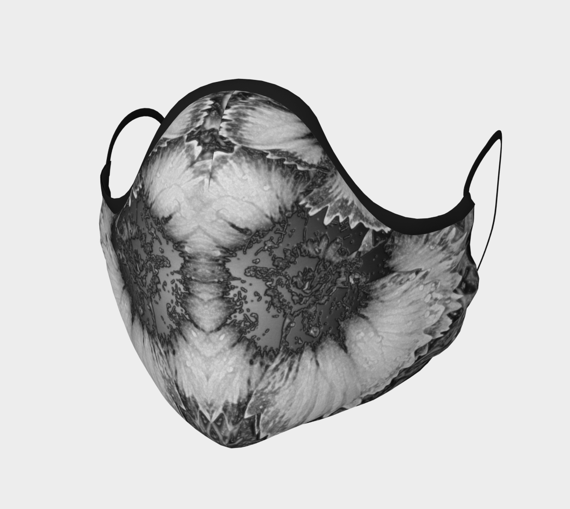 Black and White Dianthus Butterfly Face Covering preview #1