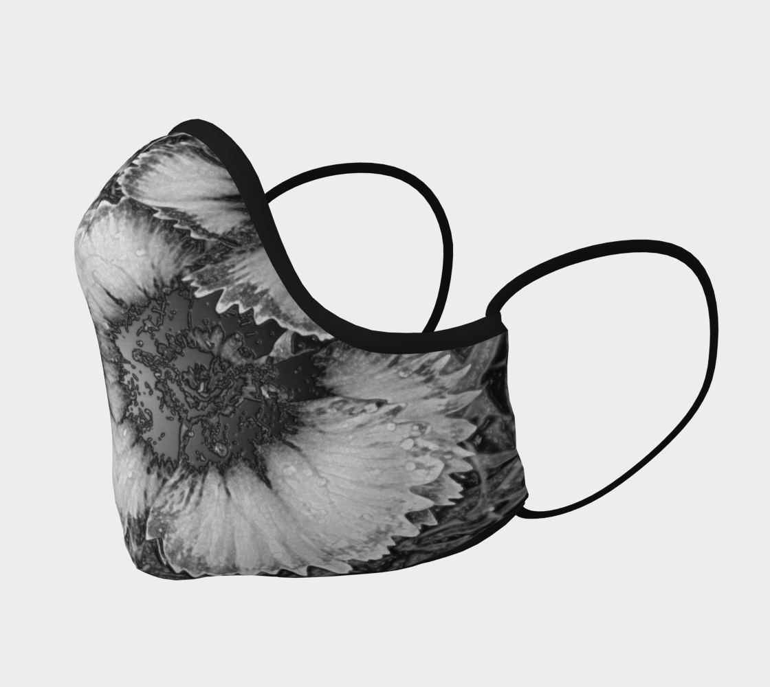 Black and White Dianthus Butterfly Face Covering preview #2