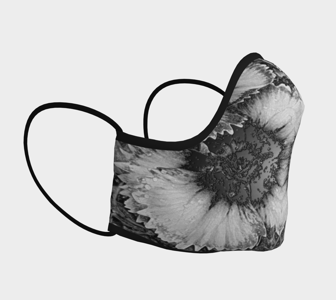 Black and White Dianthus Butterfly Face Covering preview #3