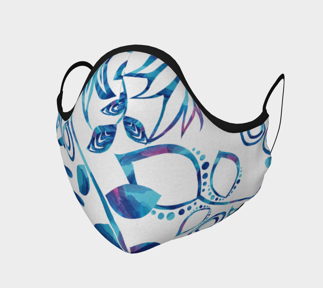 Crystal Blue Scandinavian Floral Design preview #1