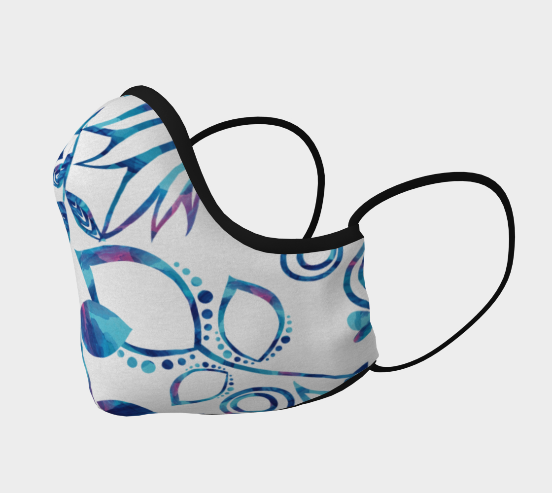 Crystal Blue Scandinavian Floral Design preview #2