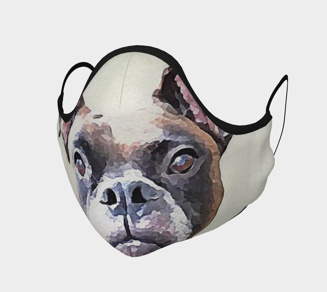Boxer dog art face mask 3D preview