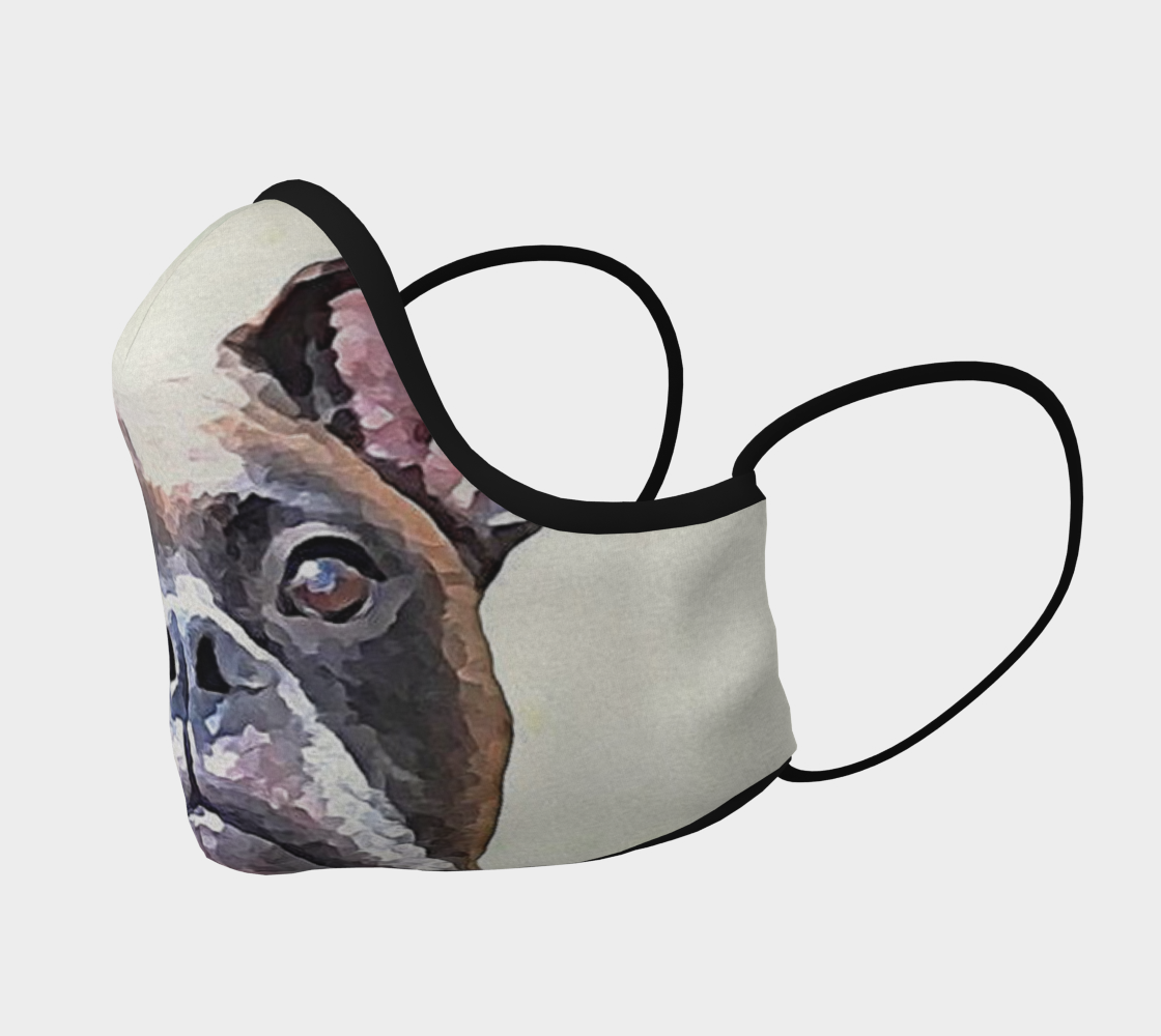 Boxer dog art face mask preview #2