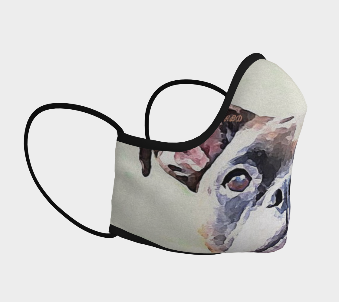 Boxer dog art face mask preview #3