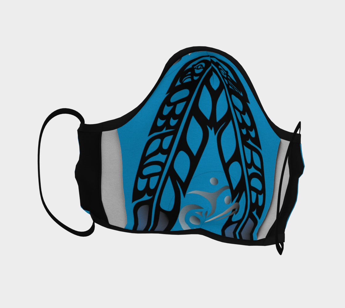 Eagle & Raven Feathers on Blue by Mia Hunt preview #4