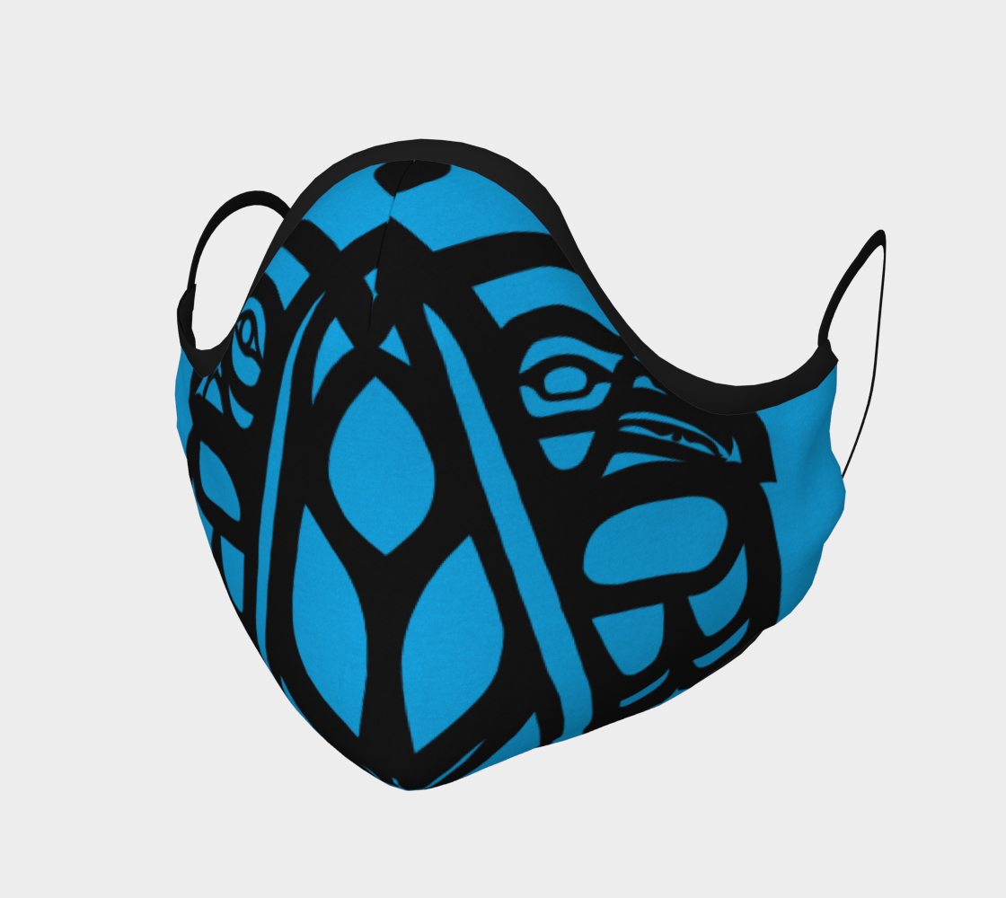 Eagle & Raven Feathers on Blue by Mia Hunt preview #1