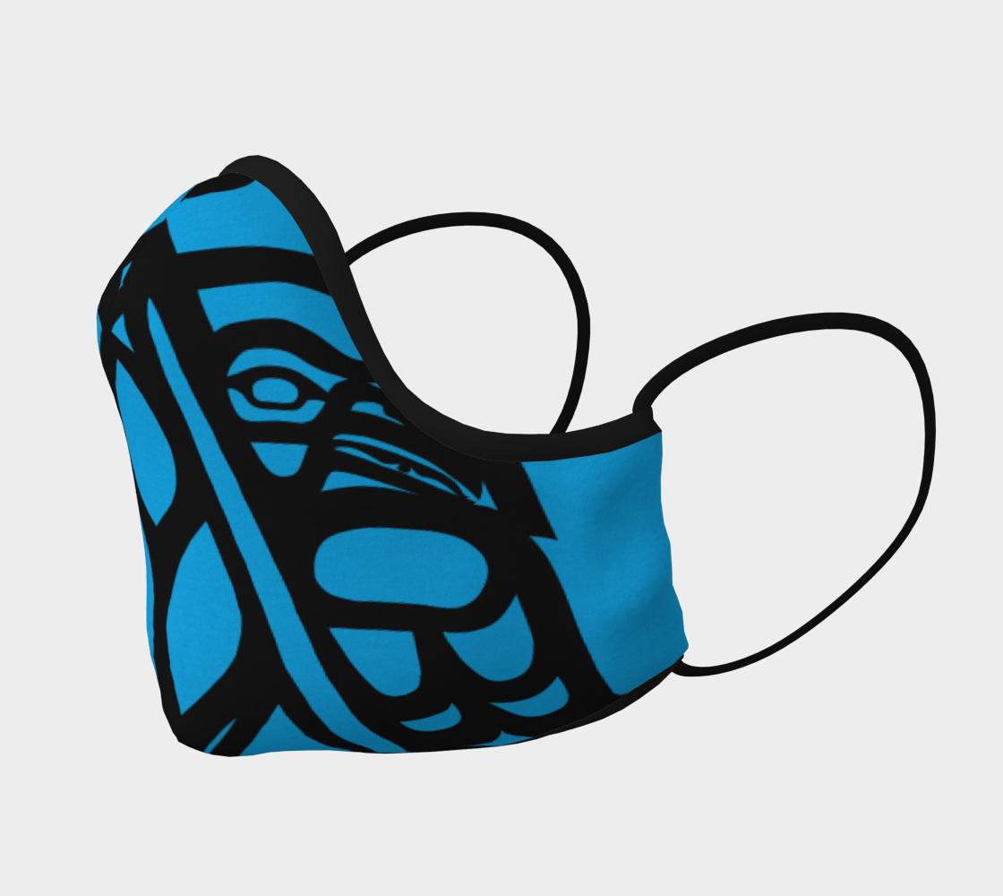 Eagle & Raven Feathers on Blue by Mia Hunt preview #2
