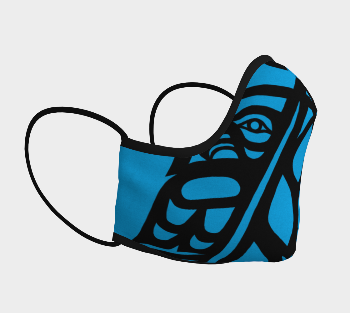 Eagle & Raven Feathers on Blue by Mia Hunt preview #3
