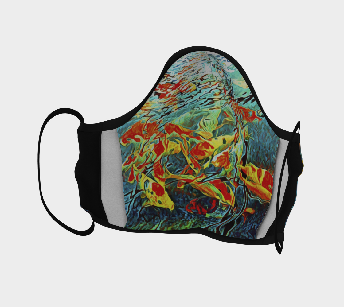 Koi Carp Abstraction Face Covering preview #4