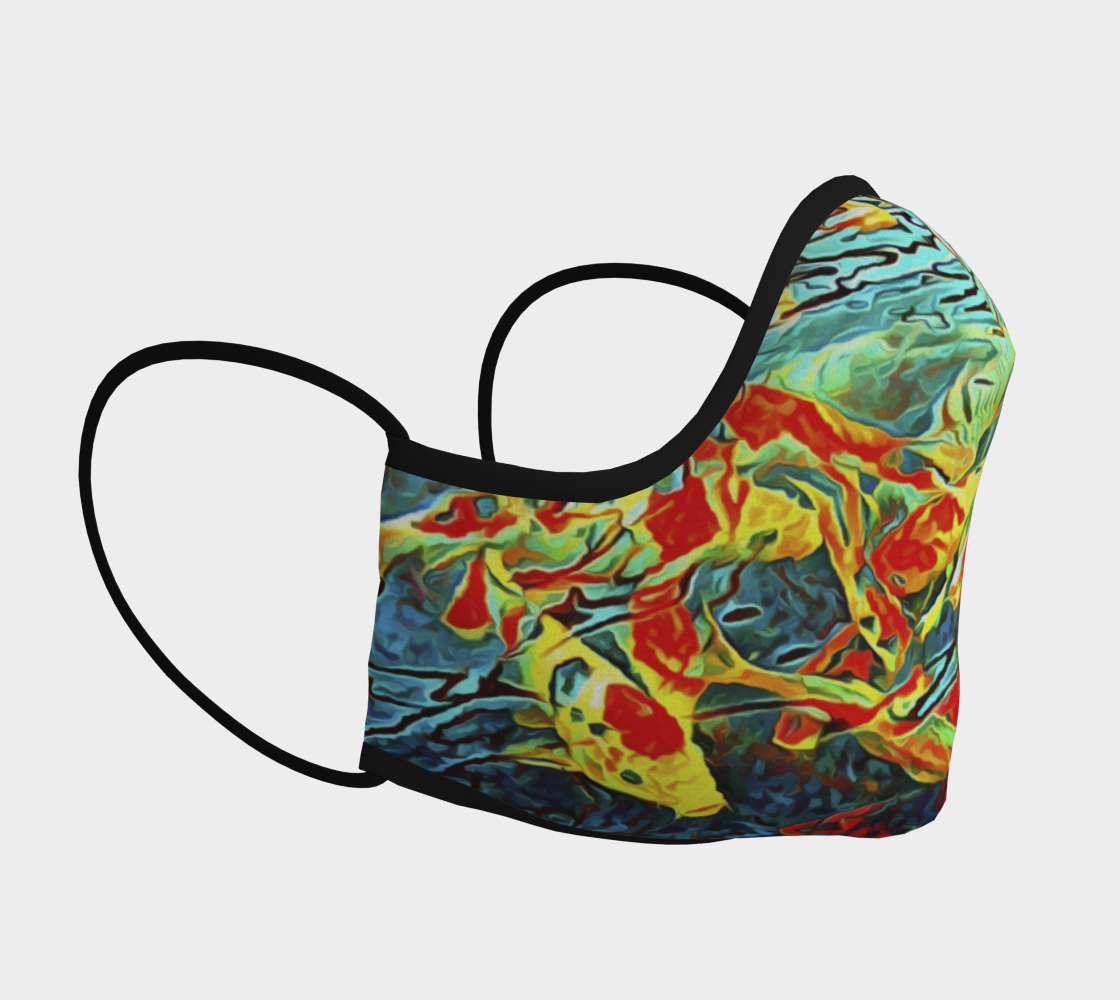 Koi Carp Abstraction Face Covering preview #3