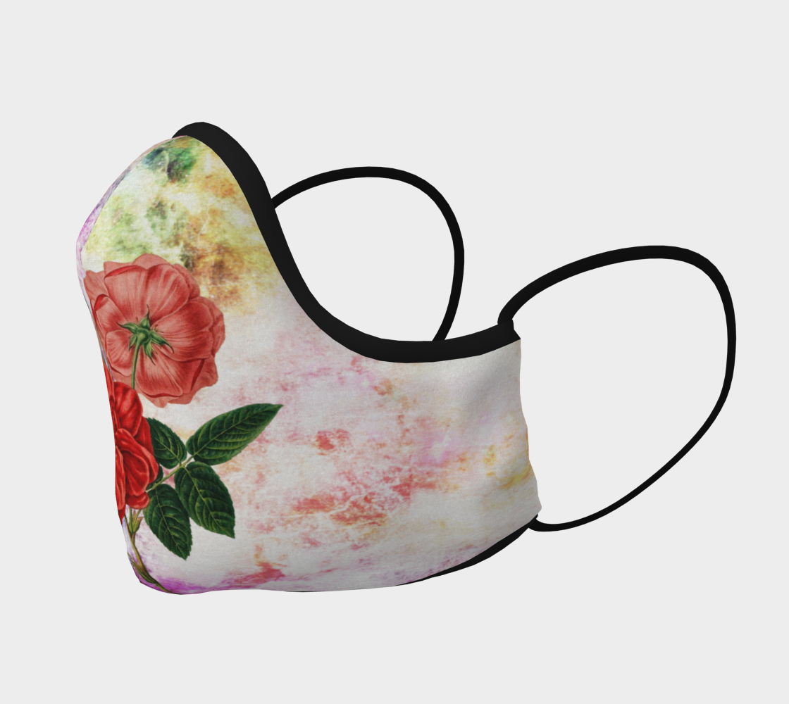 Face Mask Vintage Flowers on Spring Abstract, AOWSGD preview #2