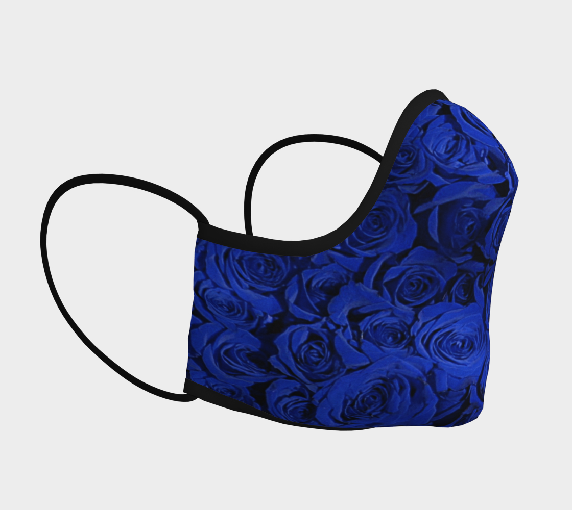Face Mask Blue Rose Pattern, AOWSGD preview #3