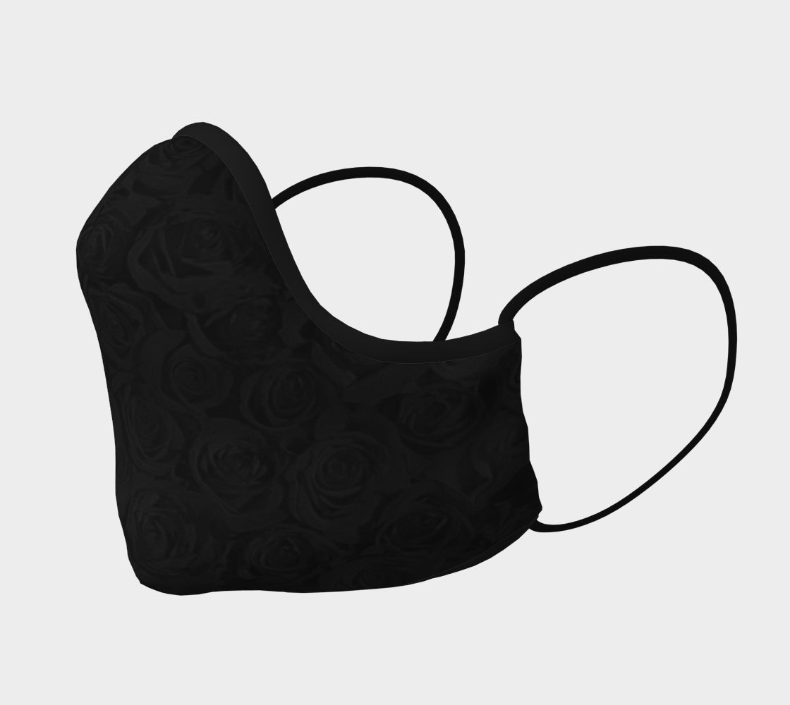 Face Mask Grey-Black Rose Pattern, AOWSGD preview #2