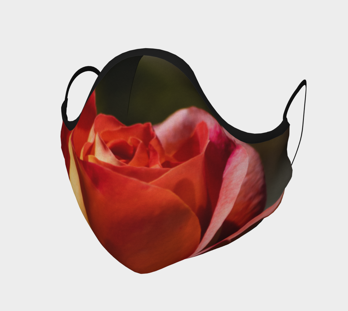Red Orange Rose Face Covering thumbnail #2