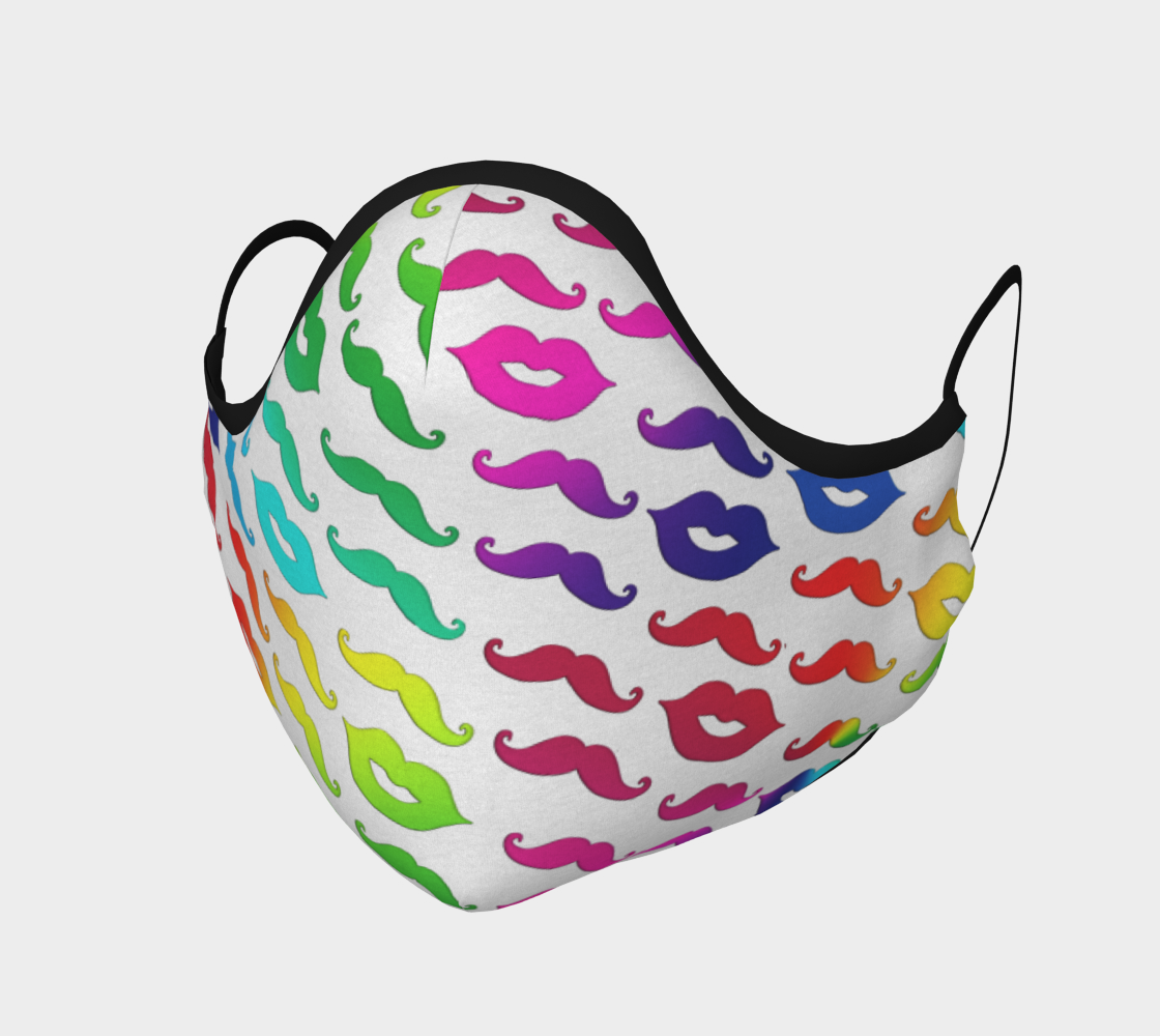 Aperçu de Face Mask Multicolored Lips & Mustaches. AOWSGD 