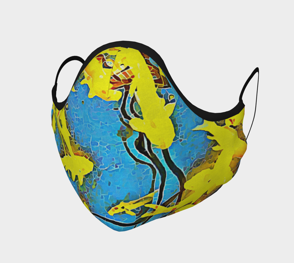 Blue And Yellow Fish Mosaic Face Covering preview #1