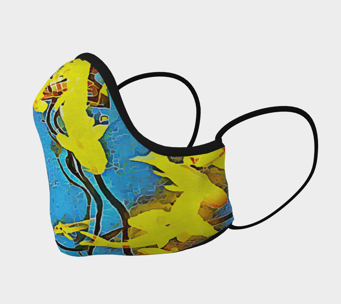 Blue And Yellow Fish Mosaic Face Covering preview #2