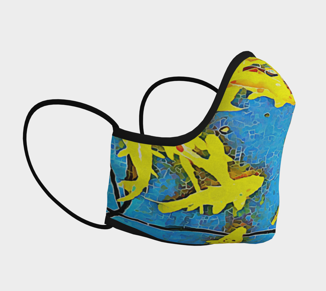Blue And Yellow Fish Mosaic Face Covering preview #3