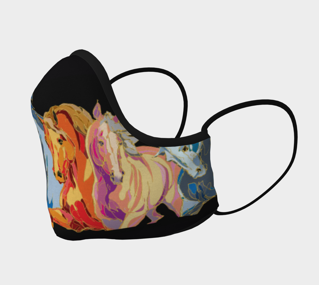 Colorful Horses Mask preview #2