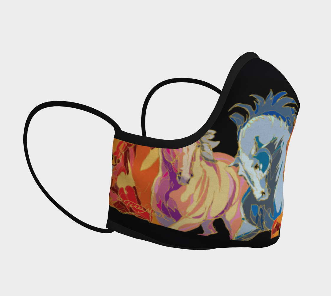 Colorful Horses Mask preview #3