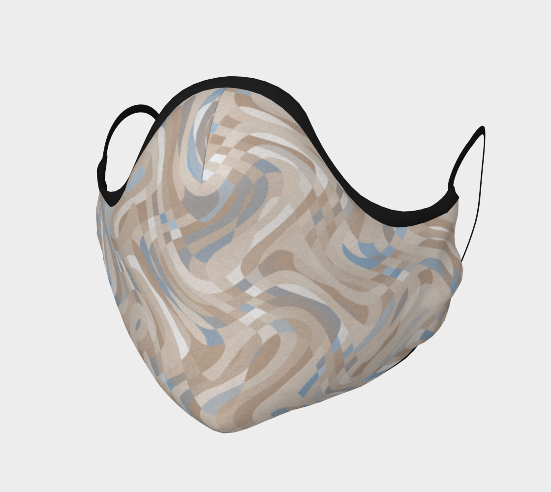 Beige and Blue Swirl Shapes preview