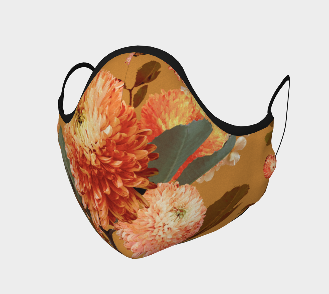 Chrysanthemum mustard face mask 3D preview