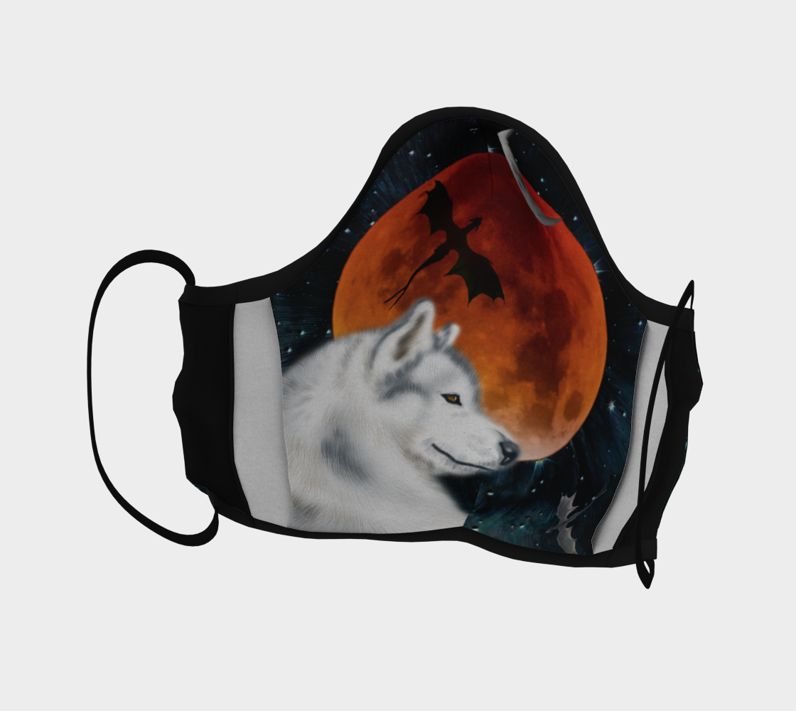 Wolf Moon Protective Face Mask by VCD © thumbnail #5