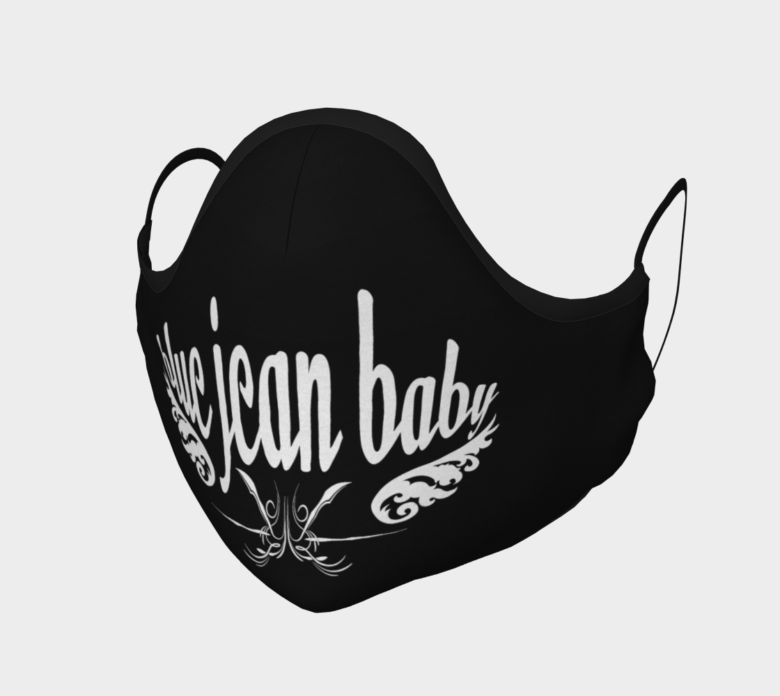 Blue Jean Baby B&W Protective Face Mask by VCD © preview