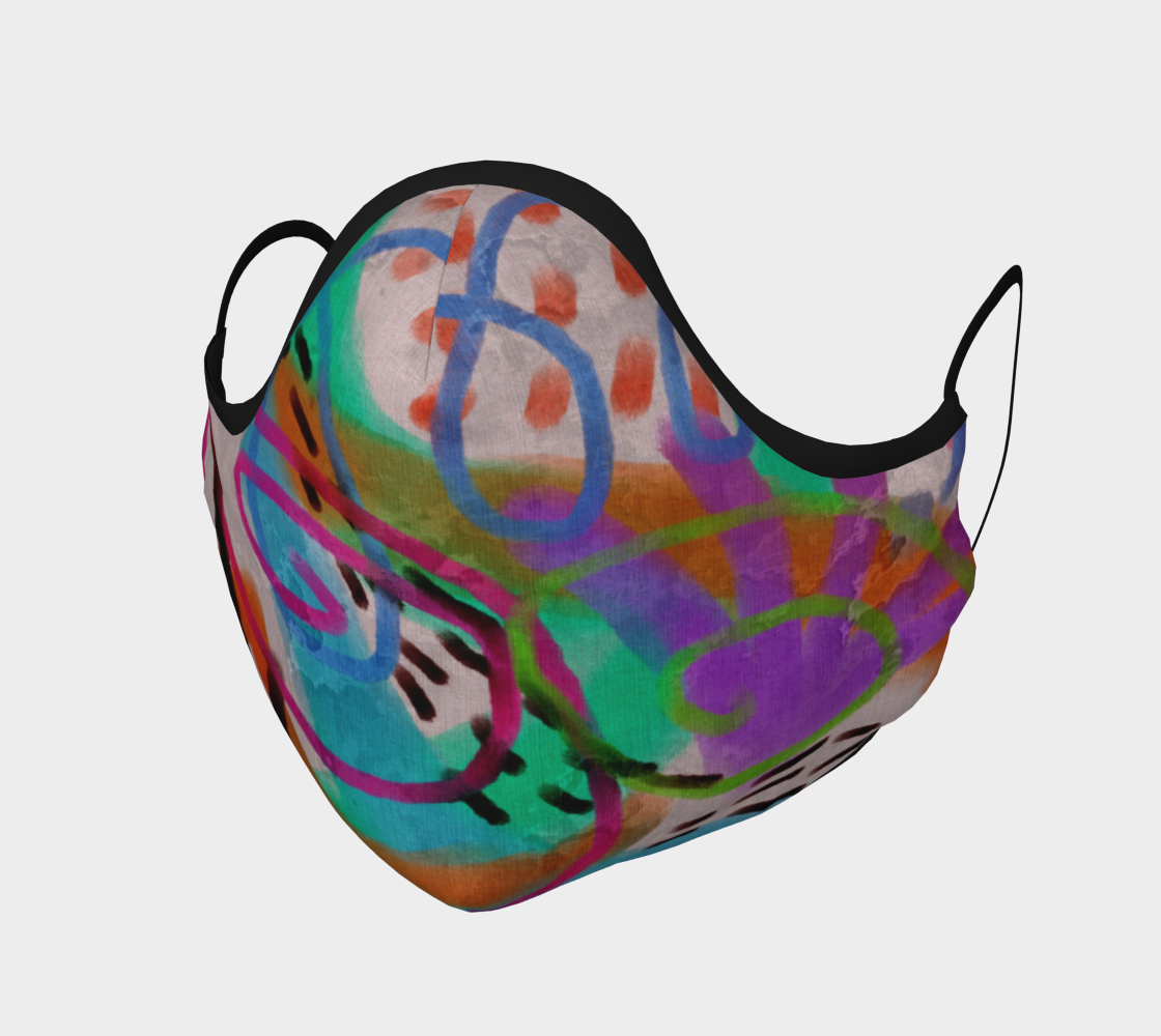 Aperçu de Colorful Abstract Art Face Mask #1