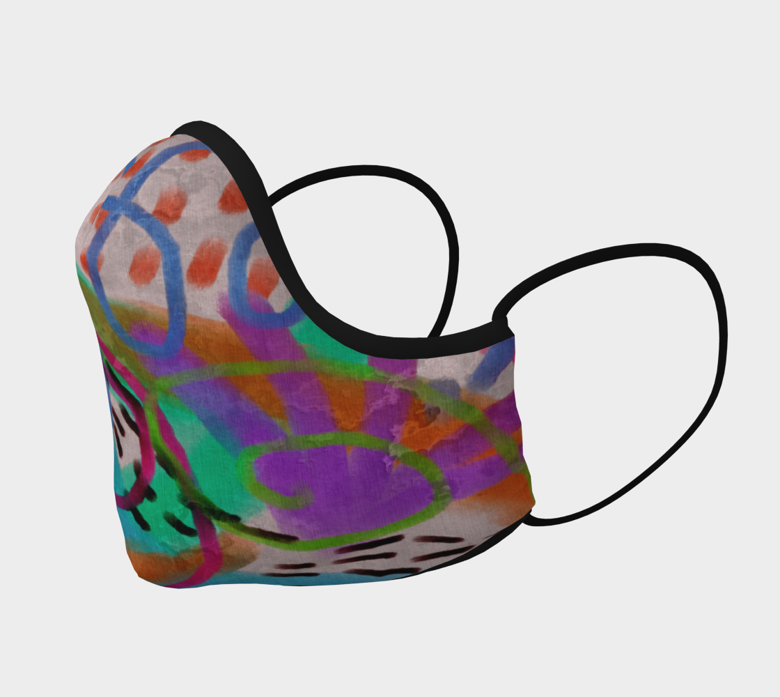 Aperçu de Colorful Abstract Art Face Mask #2