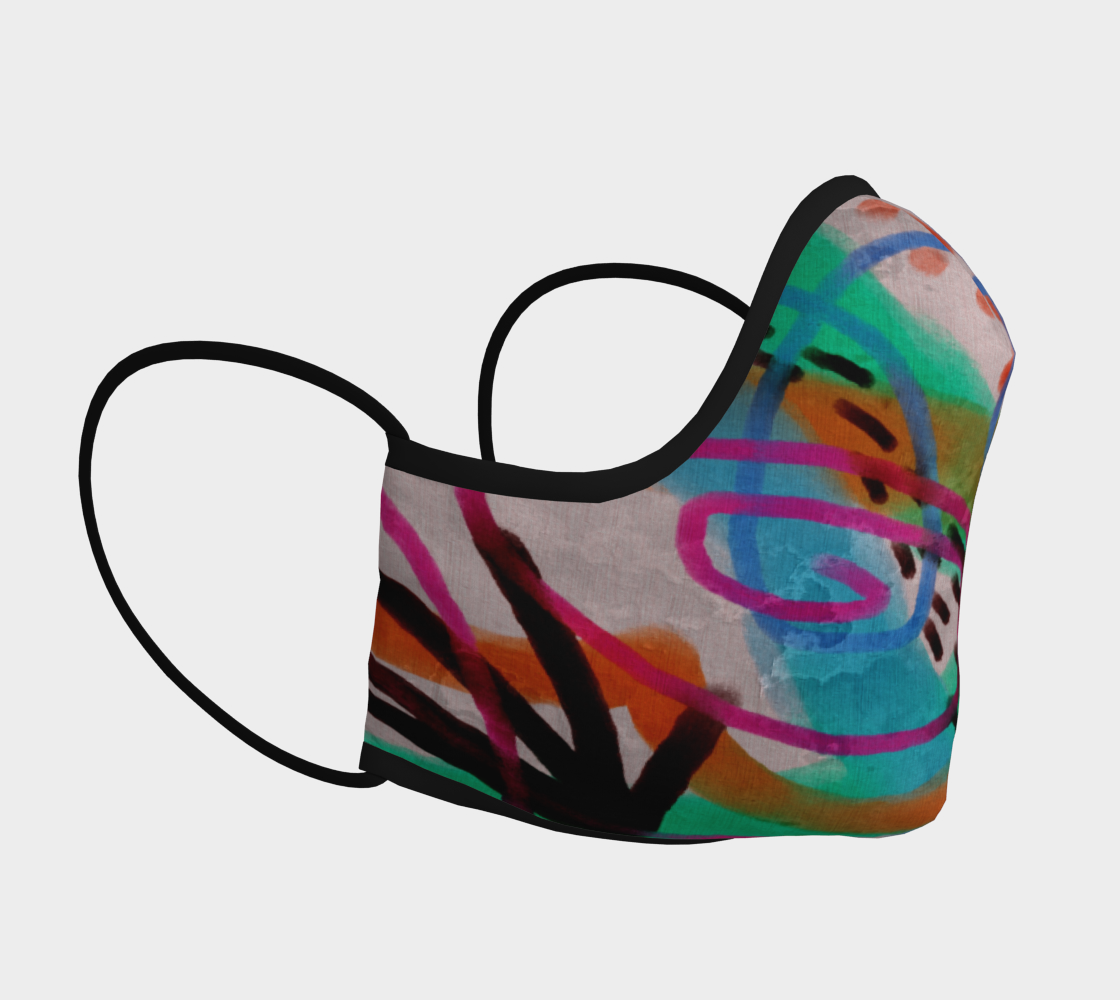 Aperçu de Colorful Abstract Art Face Mask #3