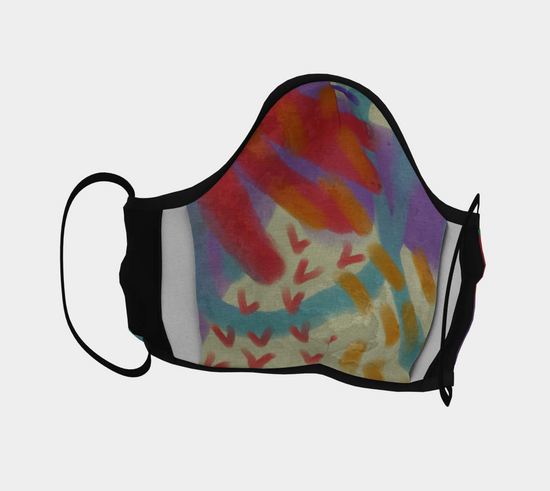 Aperçu de Funky Abstract Art Face Mask #4