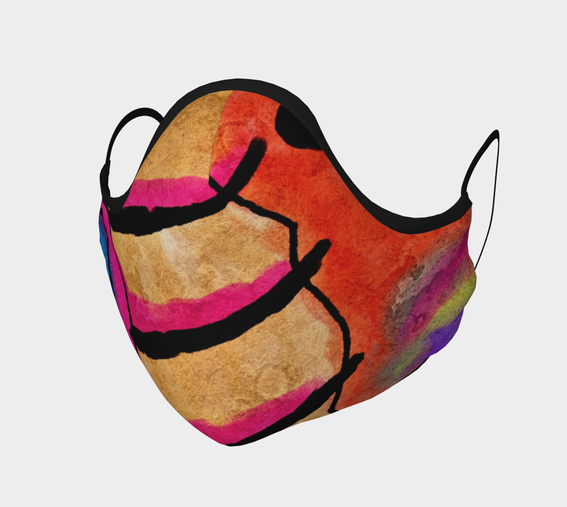 Aperçu de Colorful Abstract Art Face Mask #1