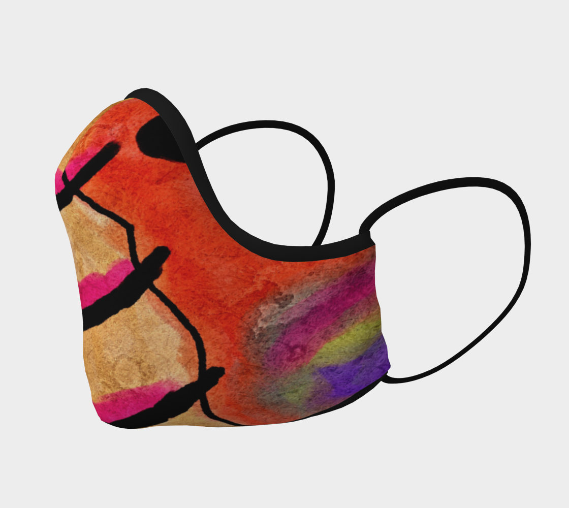 Aperçu de Colorful Abstract Art Face Mask #2