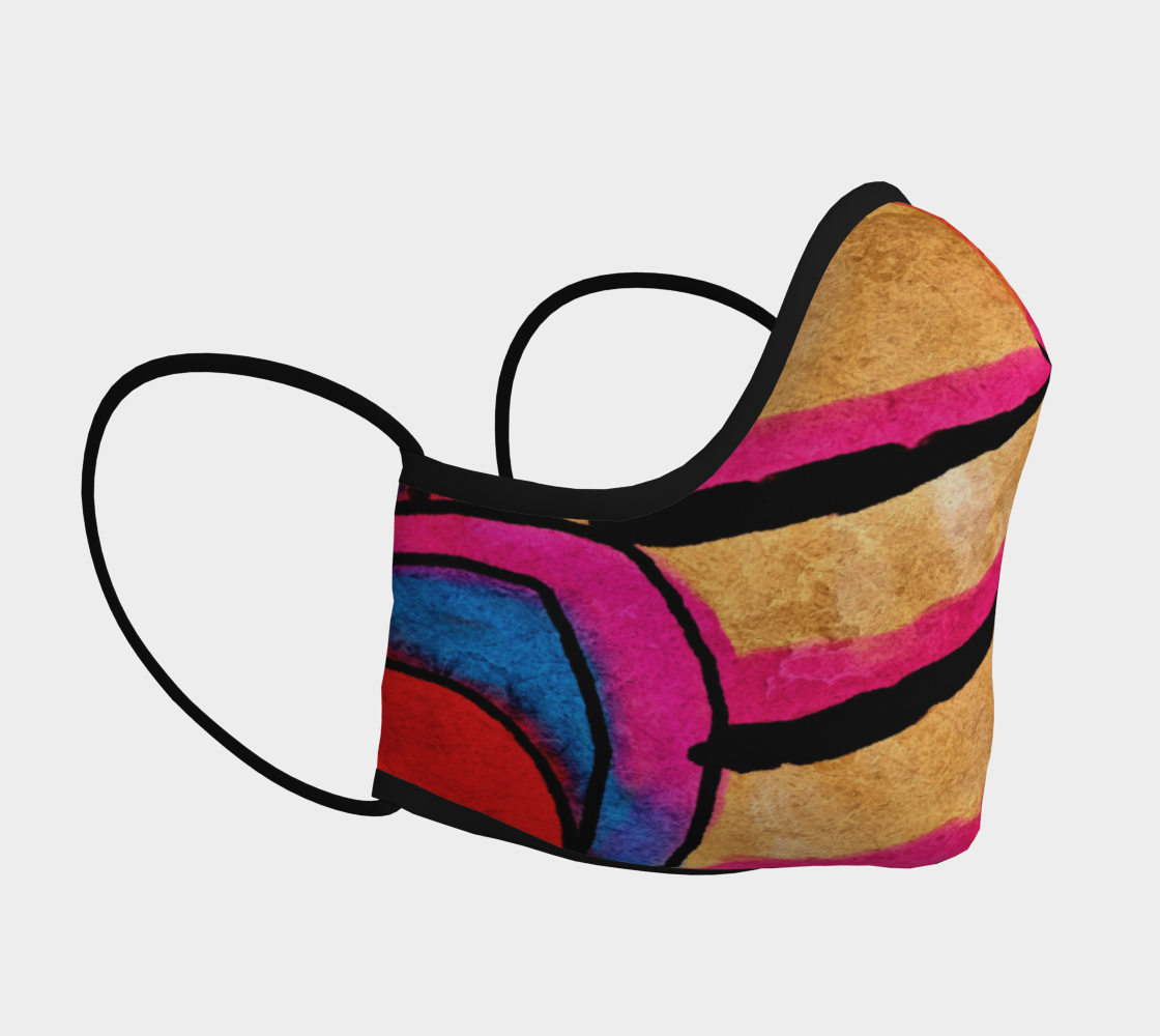 Aperçu de Colorful Abstract Art Face Mask #3