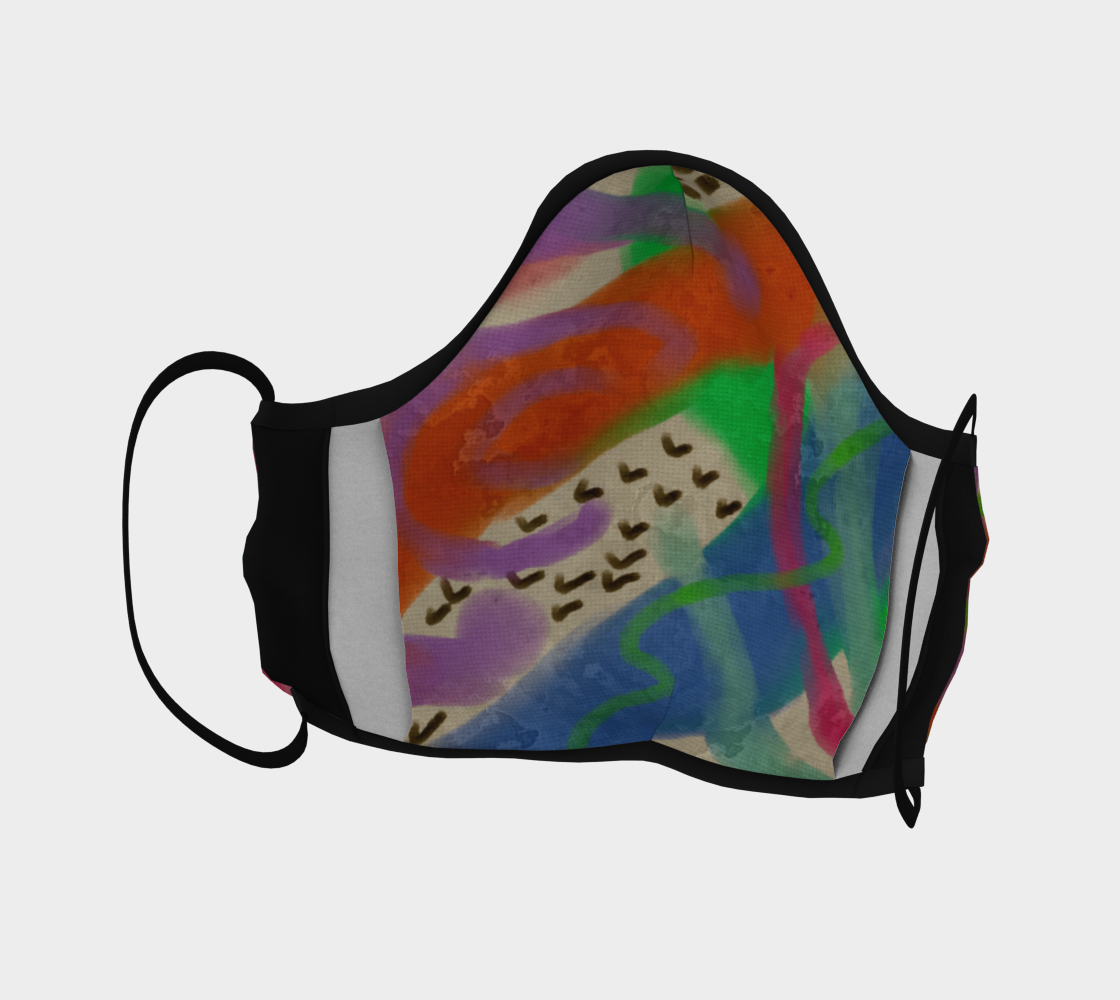 Aperçu de Funky Abstract Art Face Mask #4