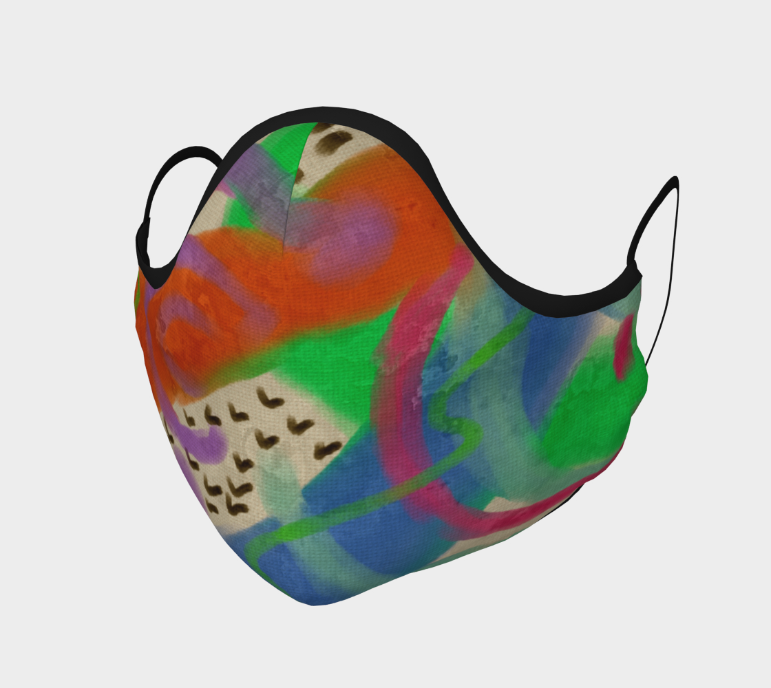 Aperçu de Funky Abstract Art Face Mask #1
