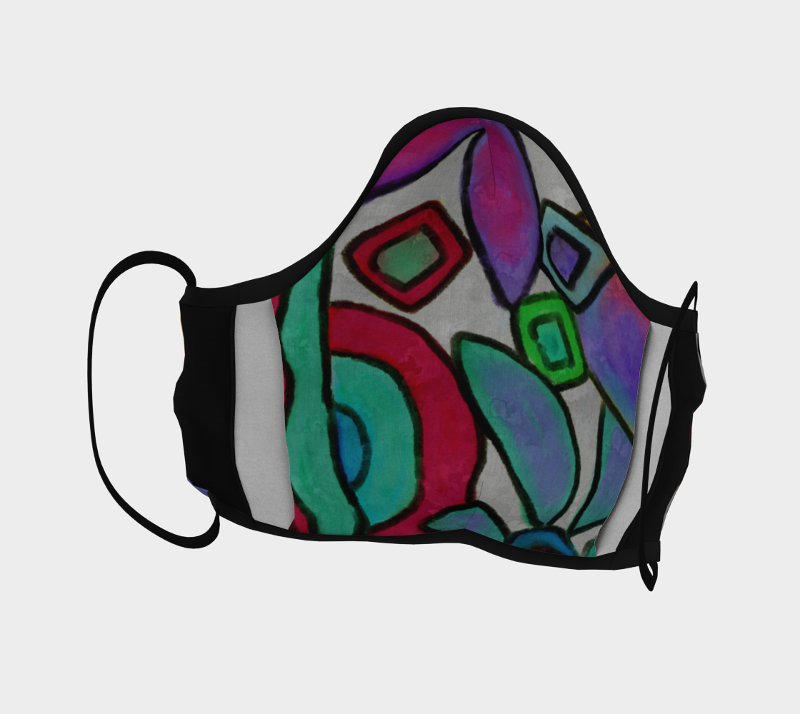 Aperçu de Colorful Abstract Art Face Mask #4