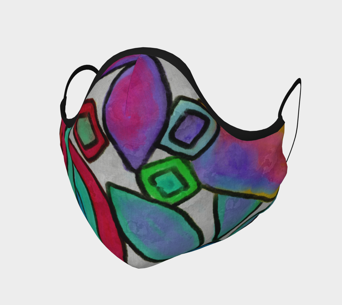 Aperçu de Colorful Abstract Art Face Mask #1