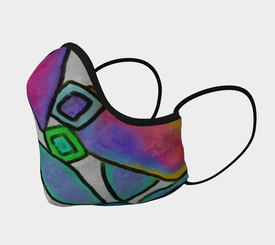 Aperçu de Colorful Abstract Art Face Mask #2
