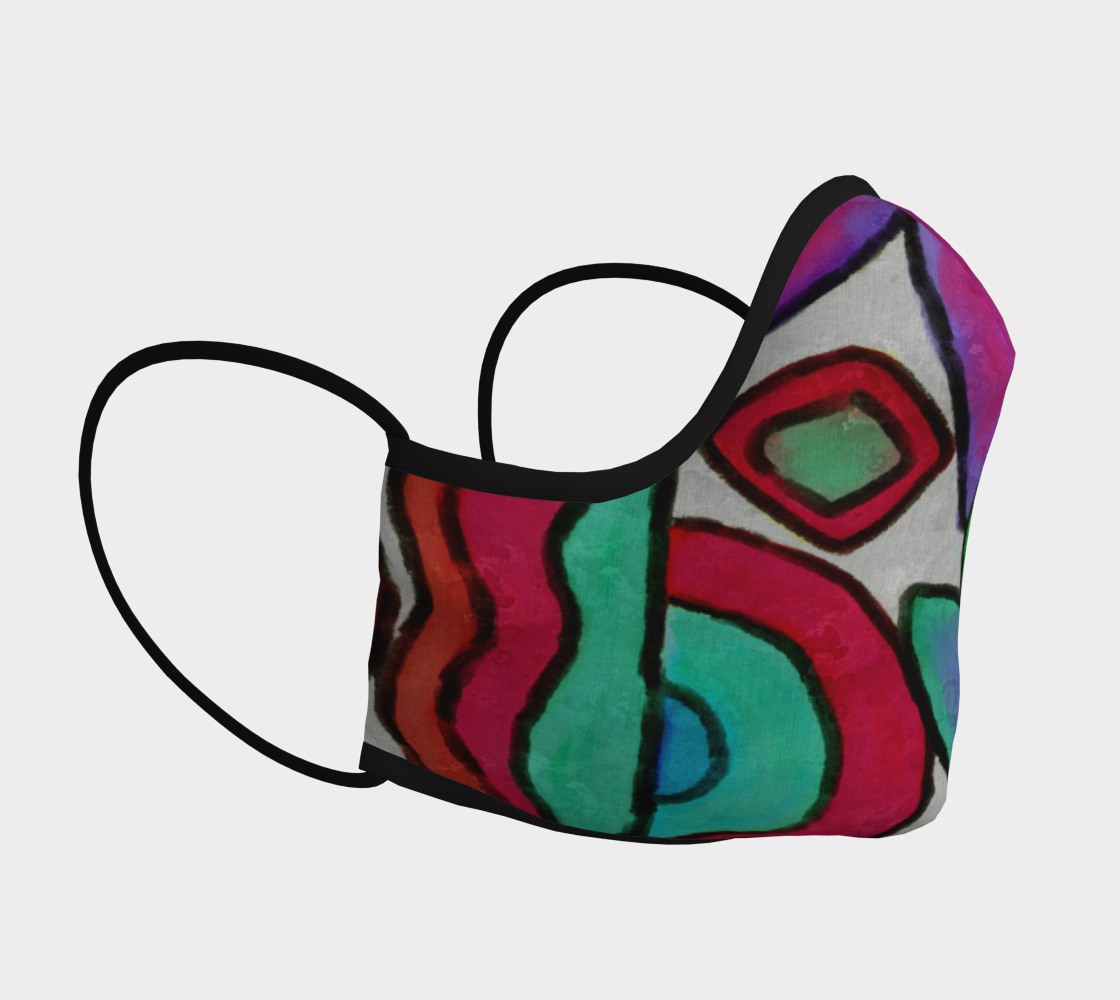 Aperçu de Colorful Abstract Art Face Mask #3