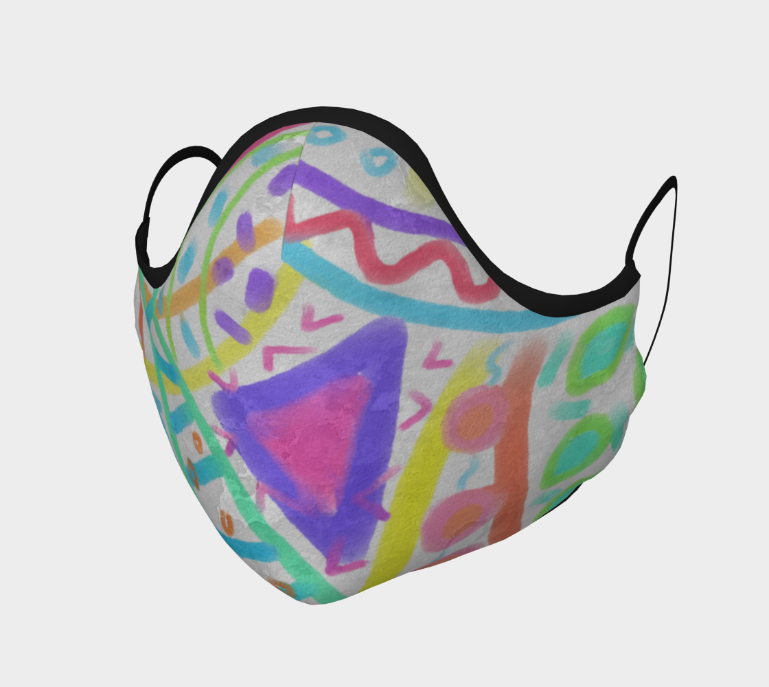 Aperçu de Colorful Abstract Art Face Mask #1