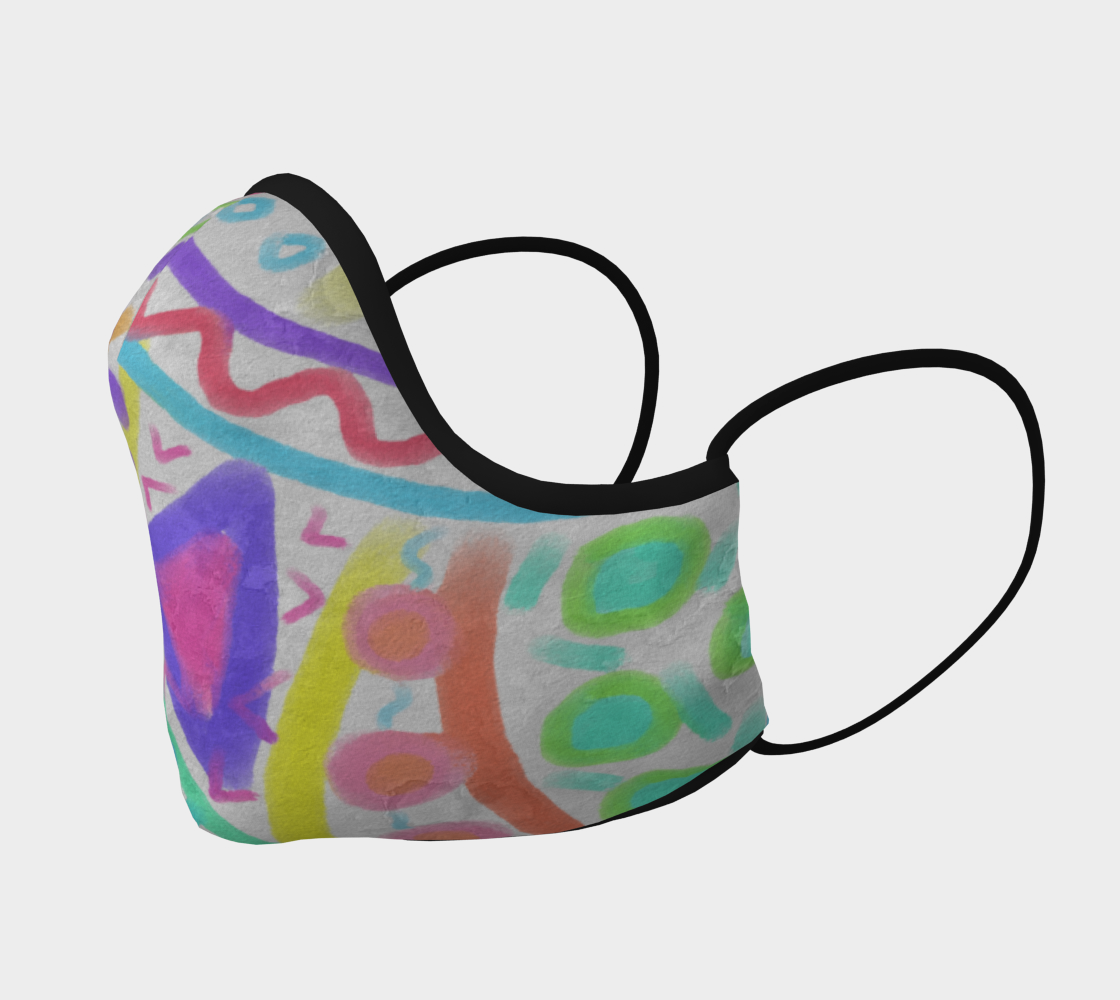 Aperçu de Colorful Abstract Art Face Mask #2