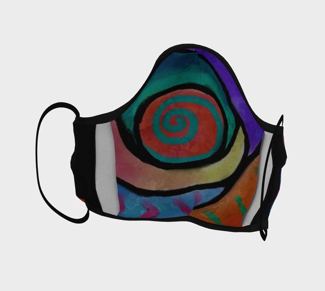 Aperçu de Colorful Abstract Art Face Mask #4
