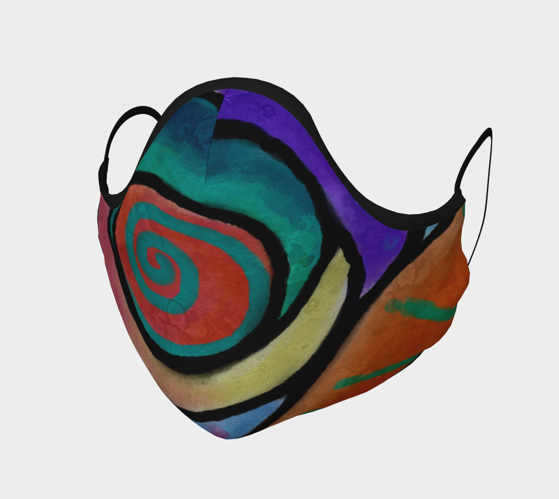 Aperçu de Colorful Abstract Art Face Mask #1