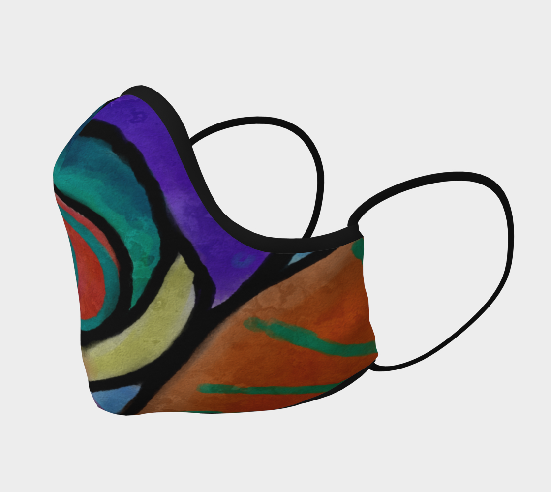 Aperçu de Colorful Abstract Art Face Mask #2