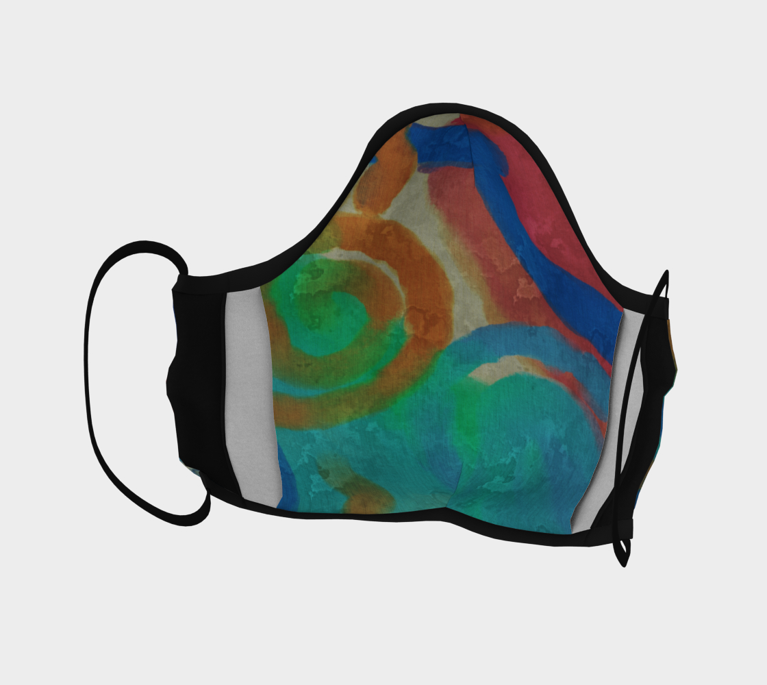 Aperçu de Colorful Abstract Art Face Mask #4