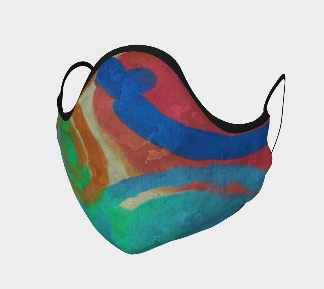 Aperçu de Colorful Abstract Art Face Mask #1