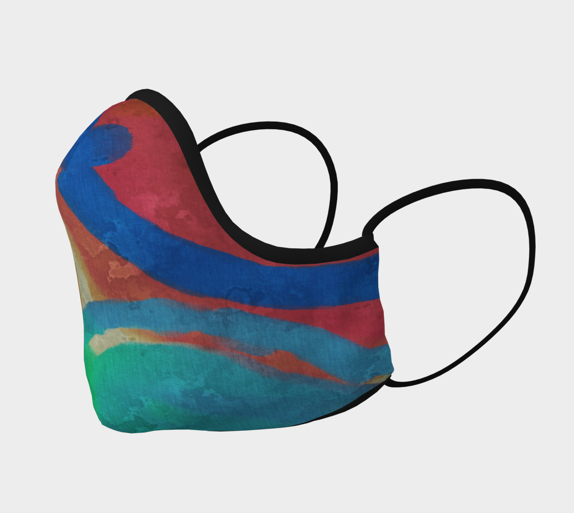Aperçu de Colorful Abstract Art Face Mask #2