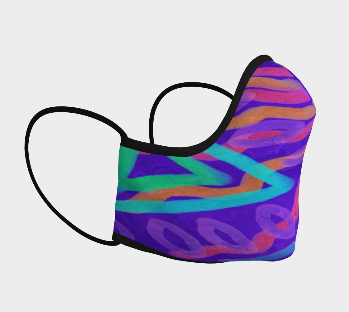 Aperçu de Colorful Abstract Art Face Mask #3